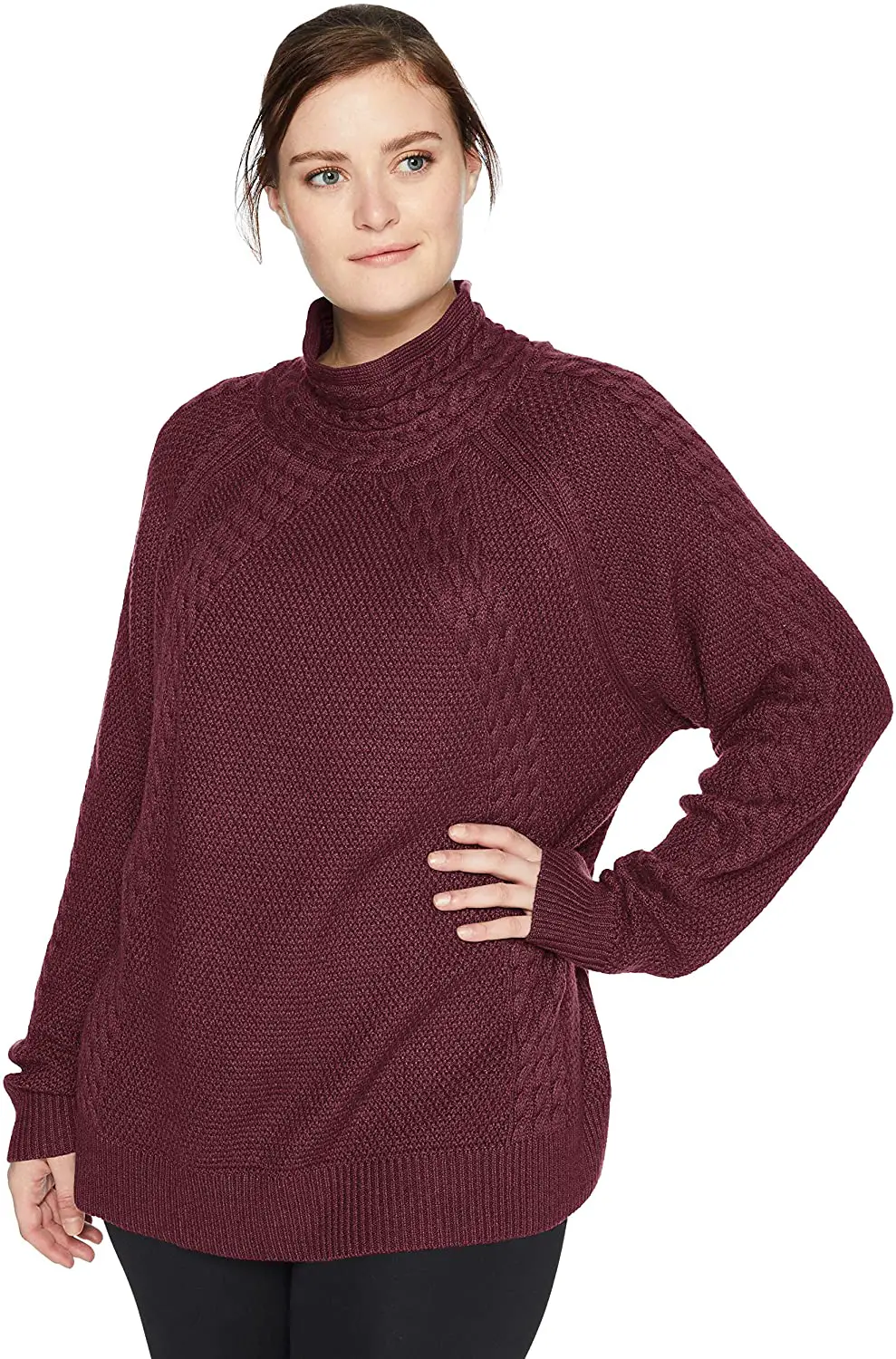 Plus Size Cable Knit Sweater 07