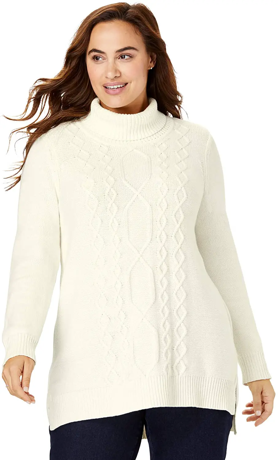 Plus Size Cable Knit Sweater 11