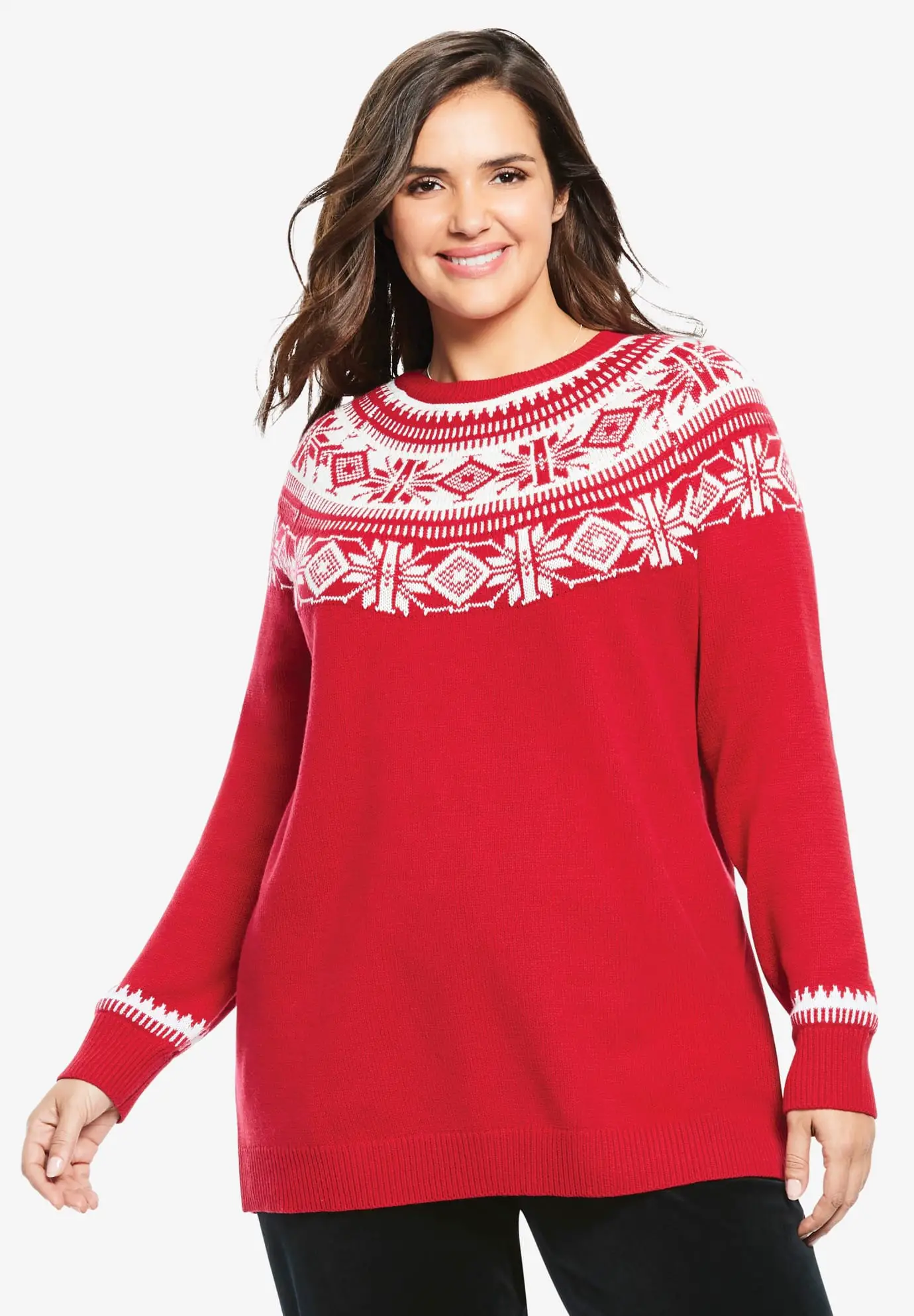 Plus Size Fair Isle Sweater 01