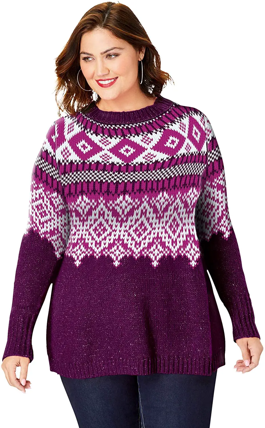 Plus Size Fair Isle Sweater 10