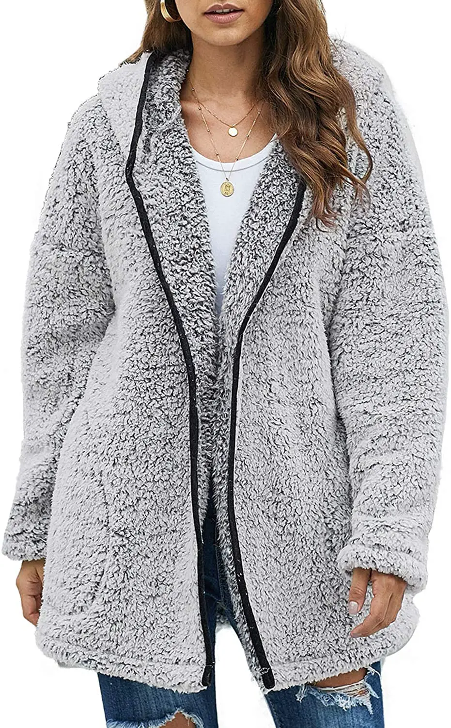 Plus Size Fleece Sweater 01