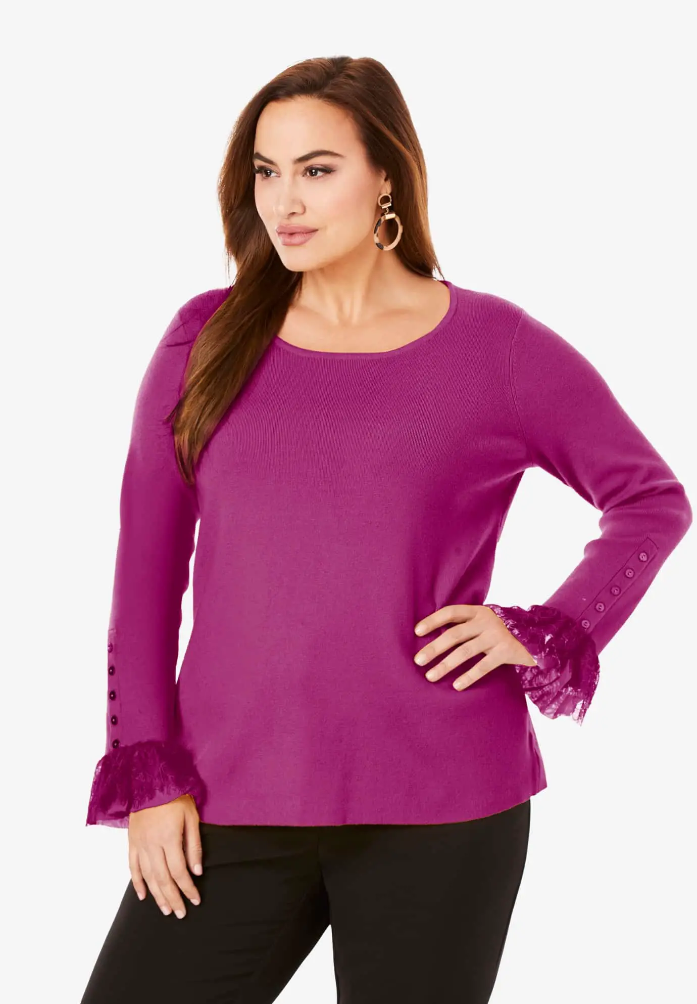 Plus Size Nylon Sweater 10