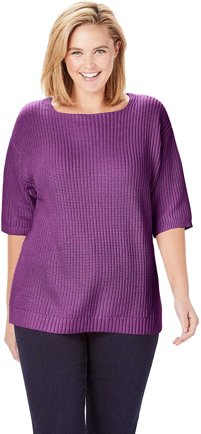 Plus Size Ribbed Sweater 02
