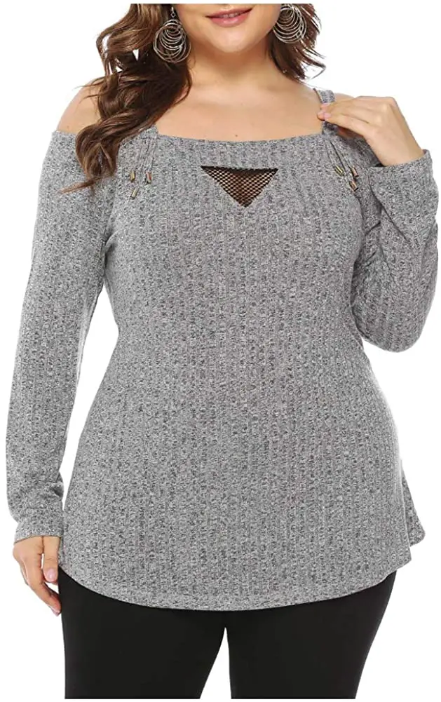 Plus Size Ribbed Sweater 05