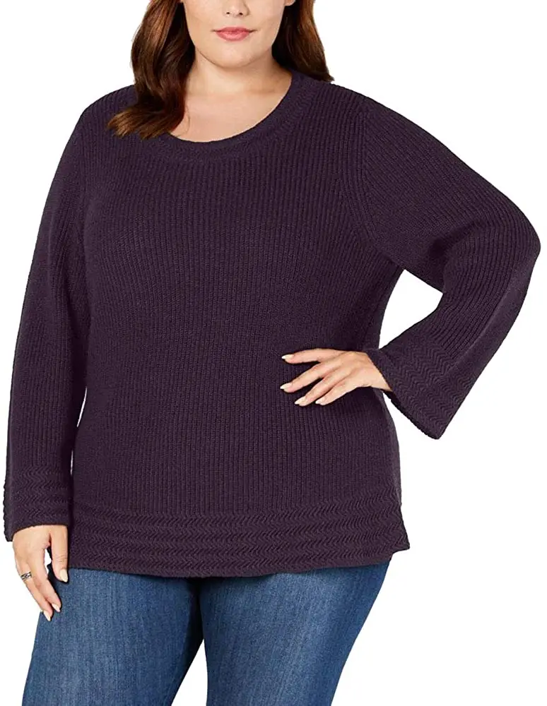 Plus Size Ribbed Sweater 09
