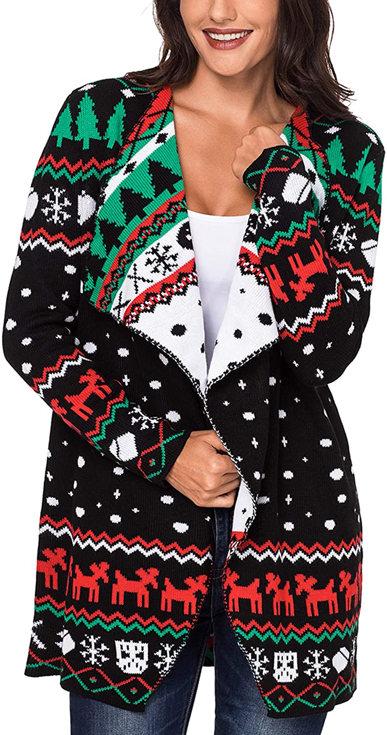 Women's plus outlet size christmas cardigans