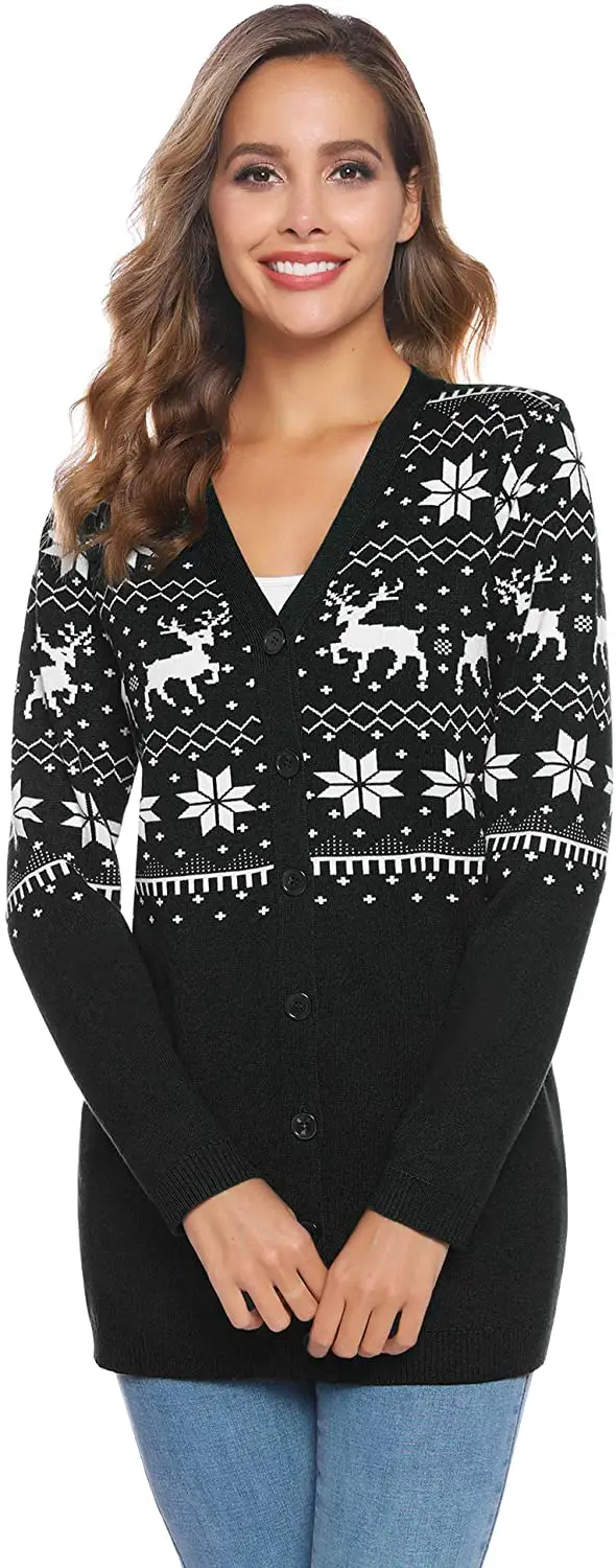 Plus Size Christmas Cardigan 09