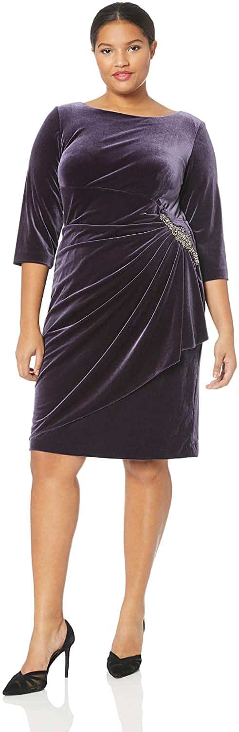 Plus Size Velvet Dress 01