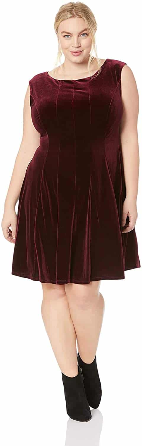 Plus Size Velvet Dress 03