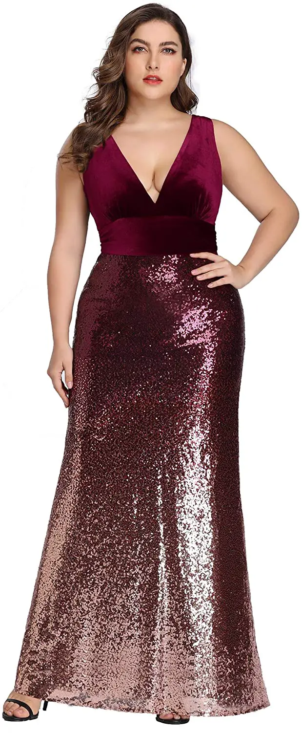 Plus Size Velvet Dress 04