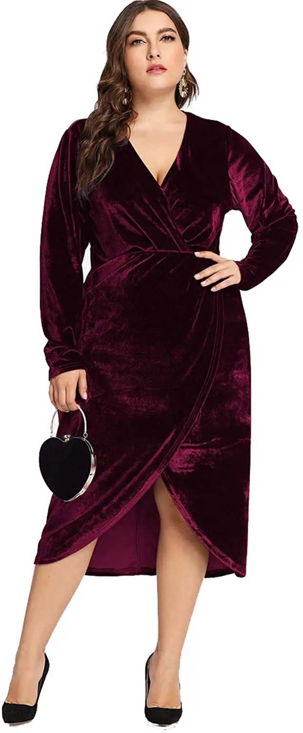 Plus Size Velvet Dress 05