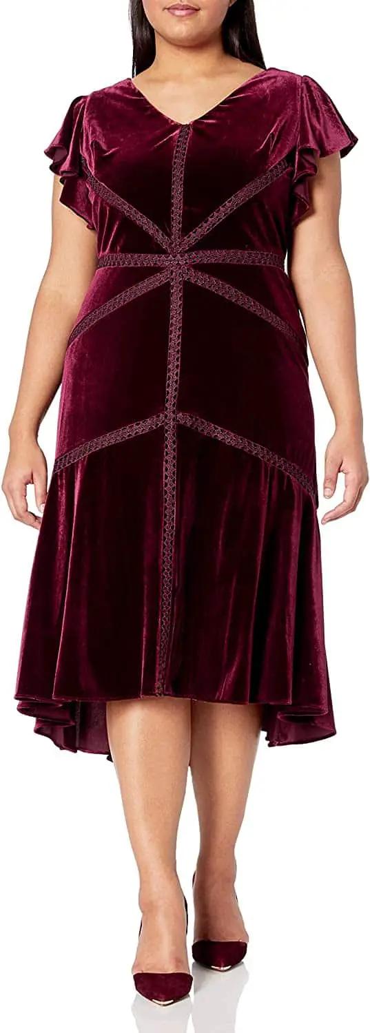 Plus Size Velvet Dress 09