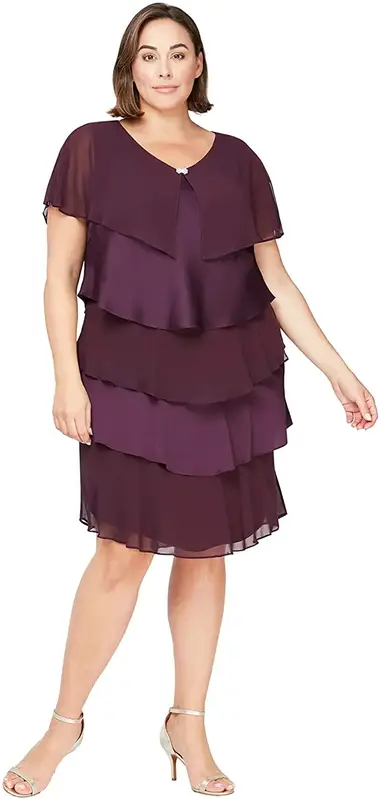 Womens Plus Size Evening Cocktail Dress Bodycon Ruffle Midi Skirt