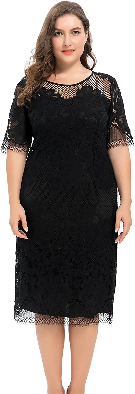 Cocktail dress clearance black for chubby