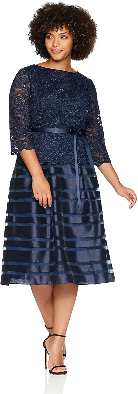 Navy plus size hot sale cocktail dress