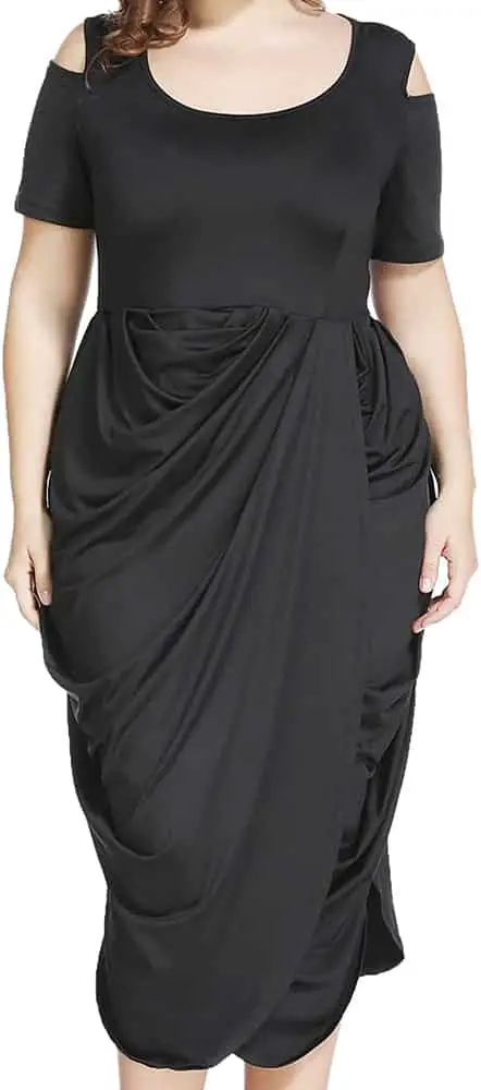 Dresses For Large Bottoms Draped and Wrapped 07