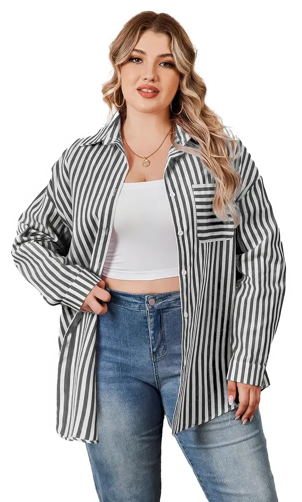How Plus Size Can Wear-Stripes - Vertical - 01