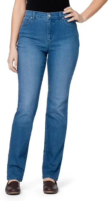 ALLEGRACE Plus Size Skinny Pants with High Waist & Pockets