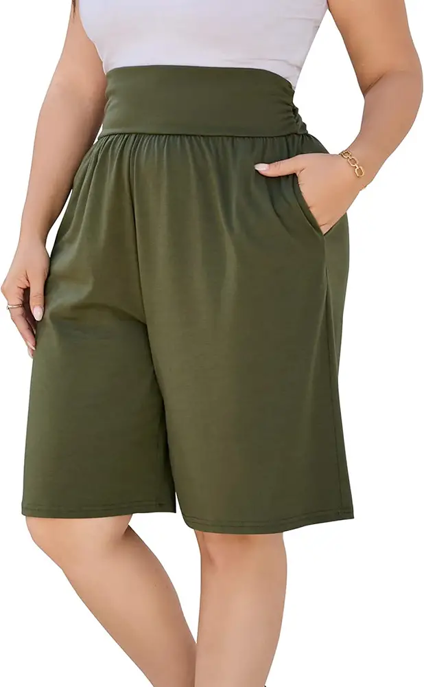 Plus Size Culotte Shorts 05