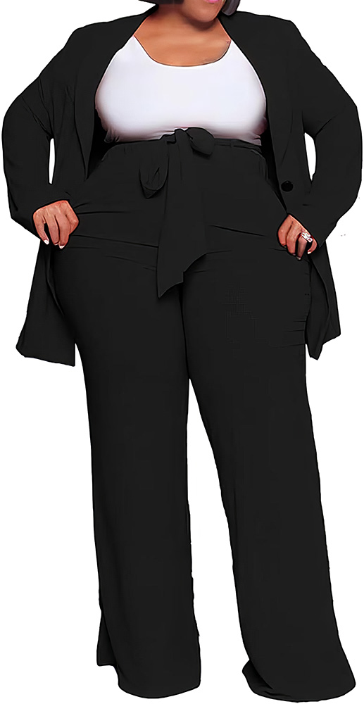 Plus Size Wardrobe Staples - Black Suit - 03