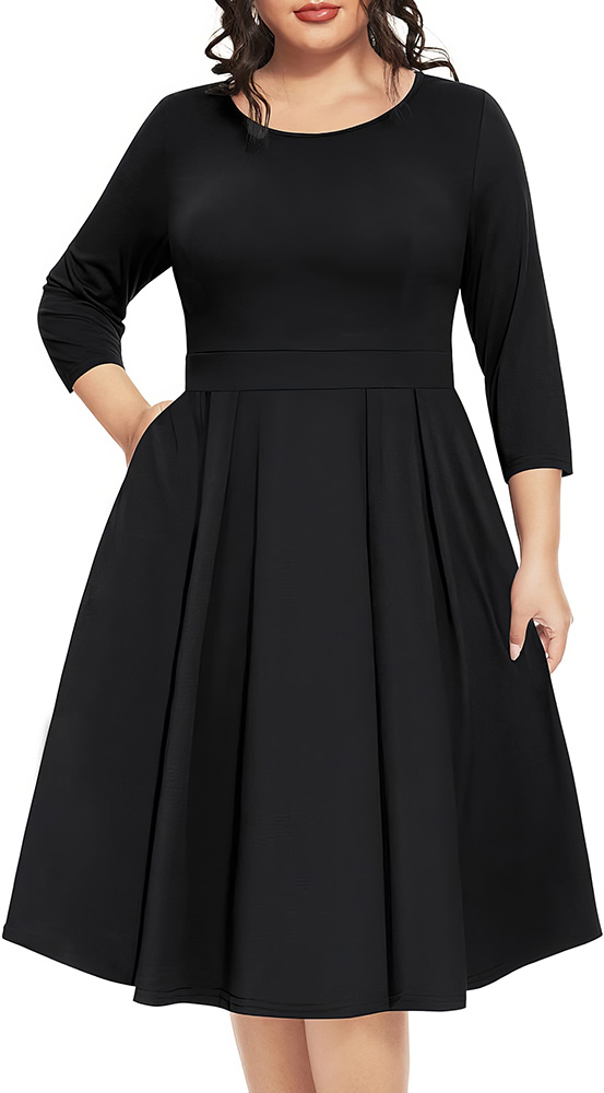 Plus Size Wardrobe Staples - Little Black Dress - 04