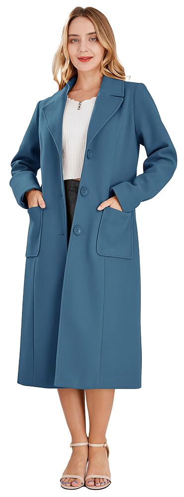 Plus Size Wardrobe Staples - Long Wool or Cashmere Coat - 01