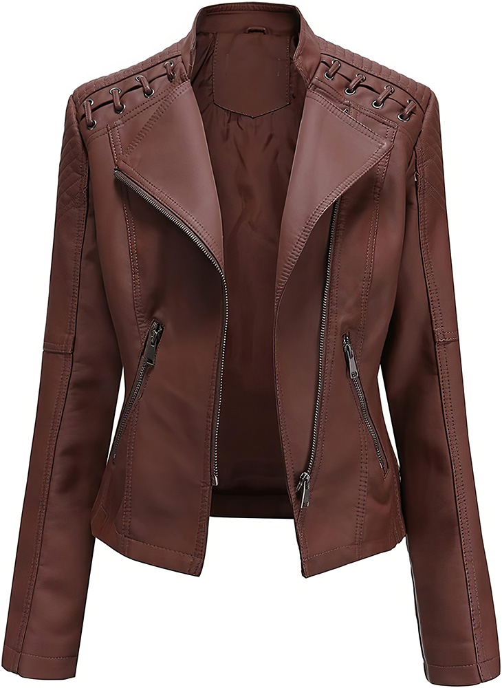 Plus Size Wardrobe Staples - Tailored Leather or Denim Jacket - 08