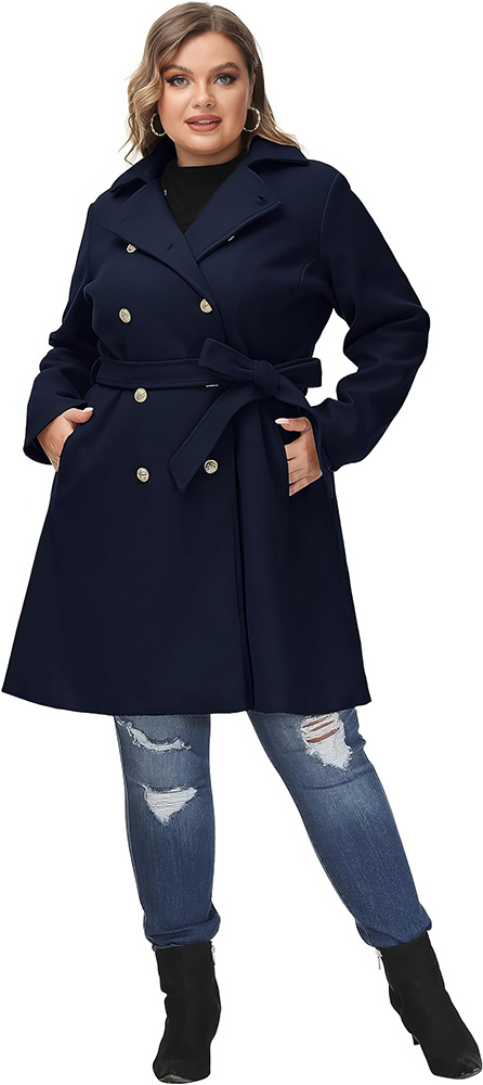 Plus Size Wardrobe Staples - Tailored Trench Coat - 06